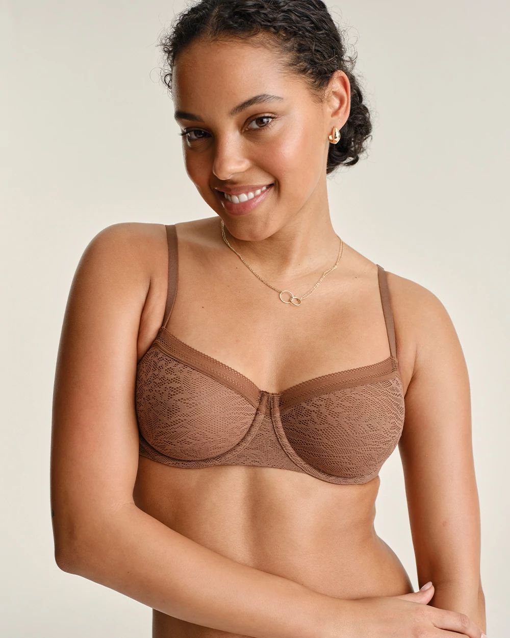 Soma Unlined Balconette Bra with Stretch Lace