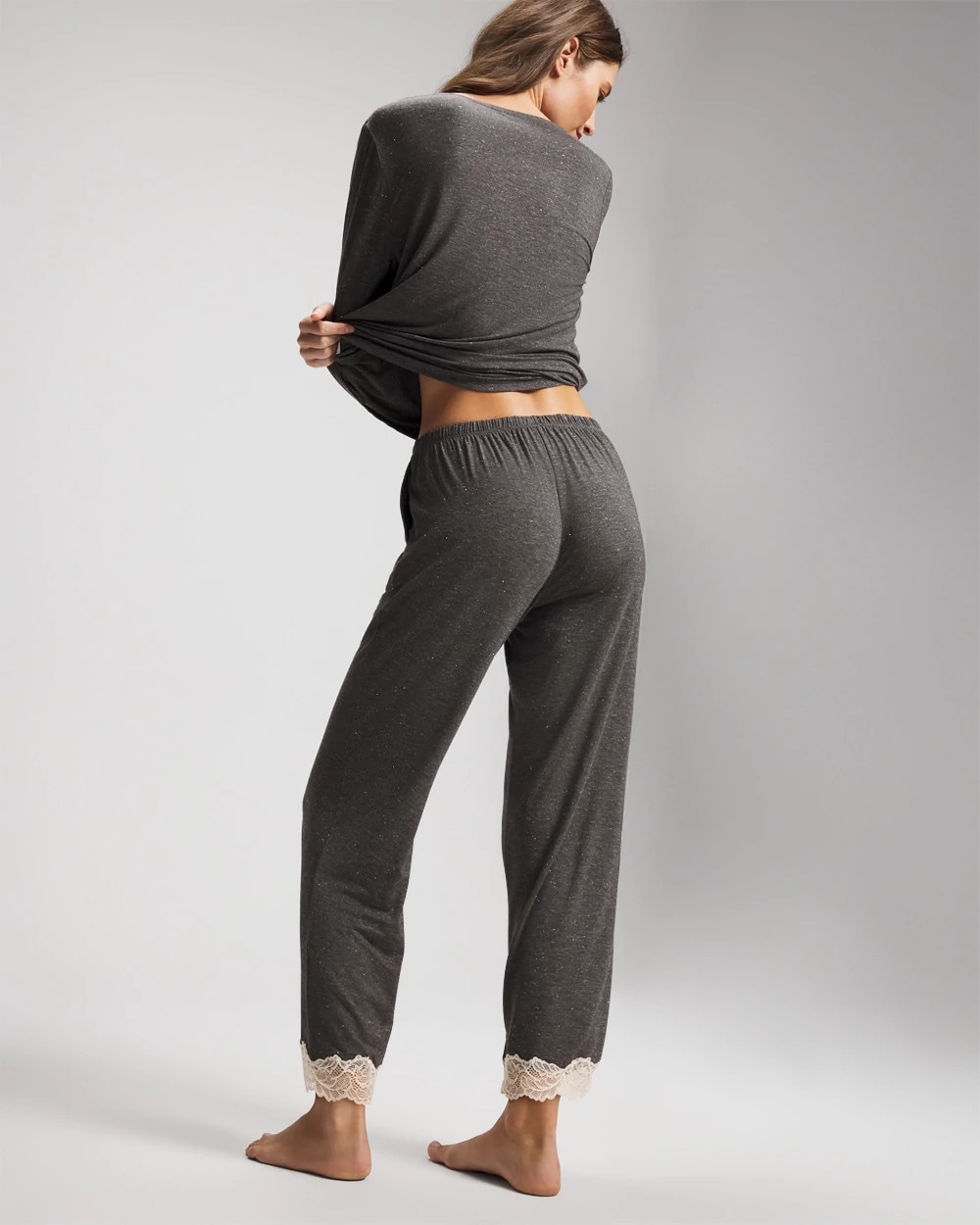 Lace Trim Pajama Pant