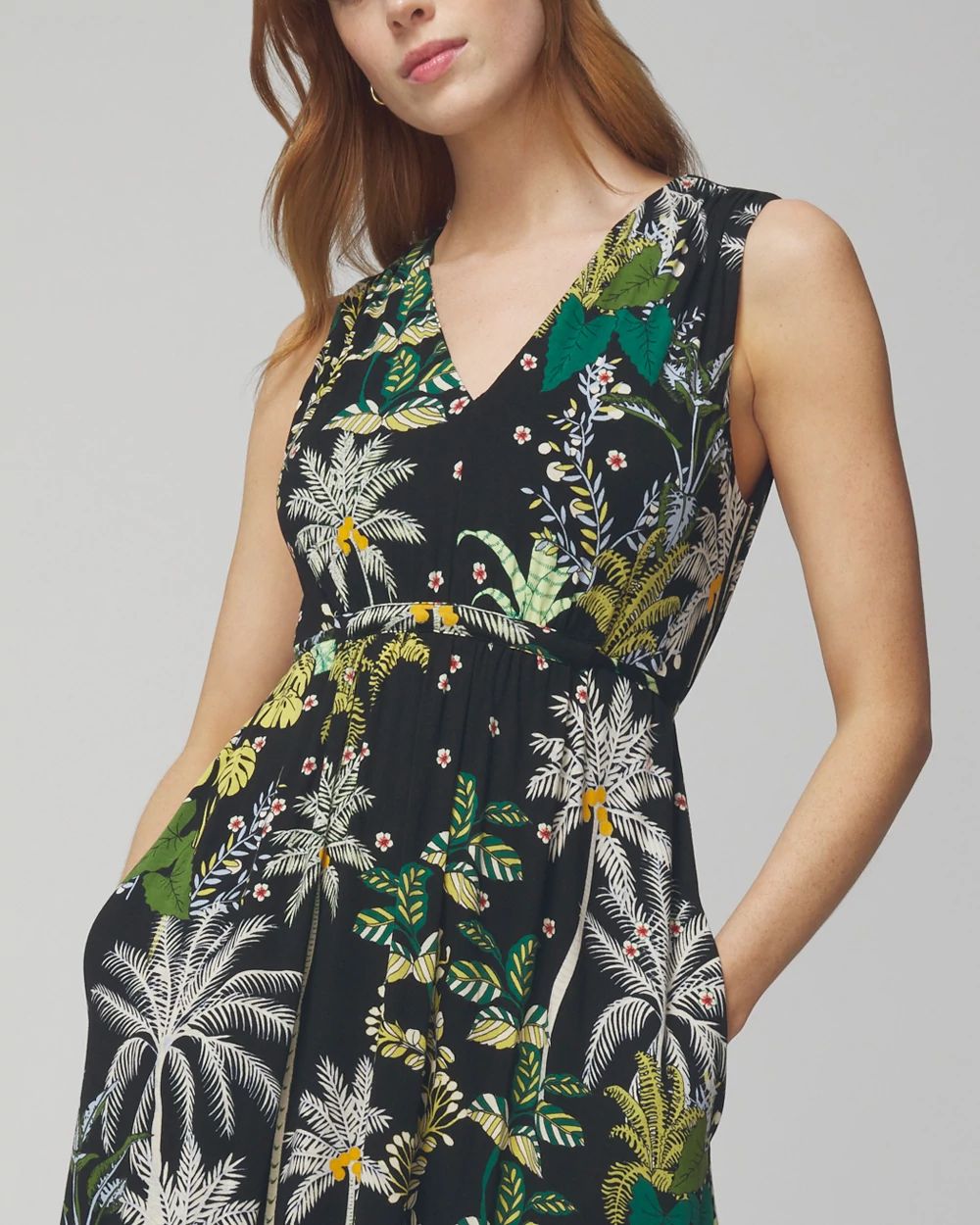 Soft Jersey Tie Back Midi Dress