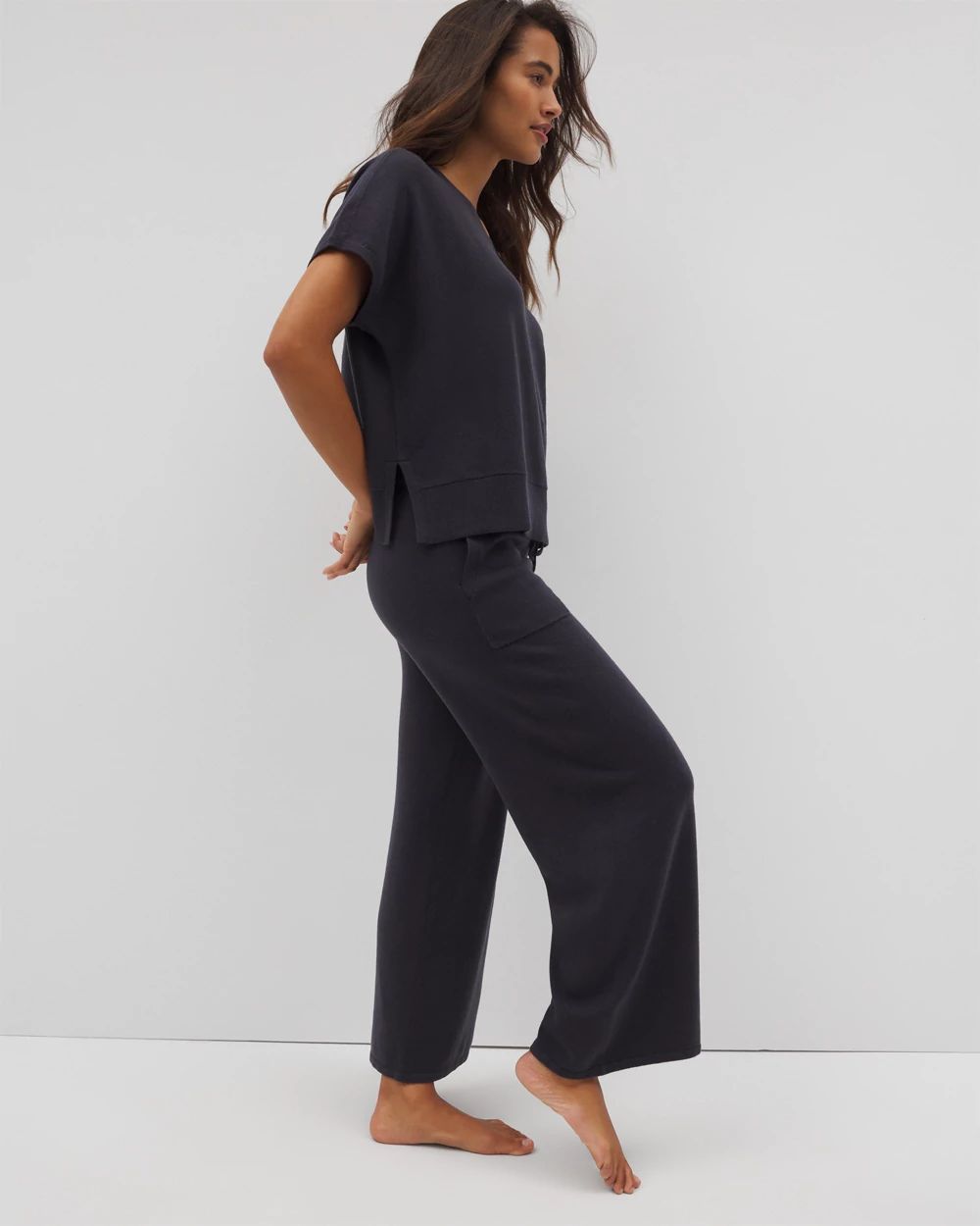Sweater Wide-Leg Crop Pant