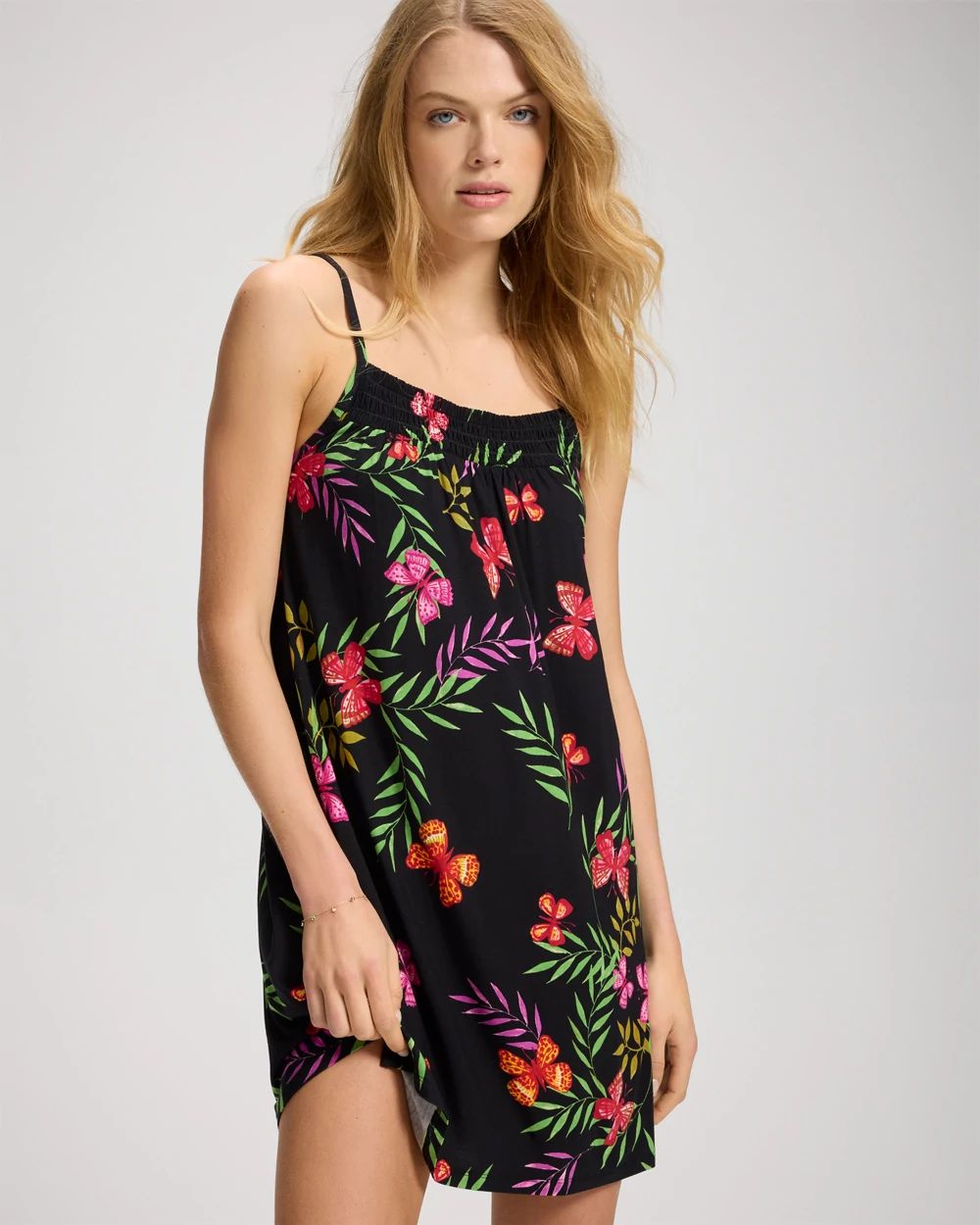 Cool Nights Relaxed Smocked Chemise