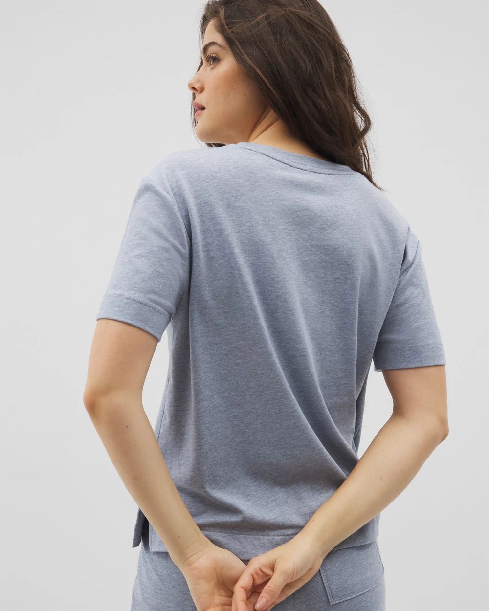Most Loved Cotton Short-Sleeve Pocket Pajama Tee