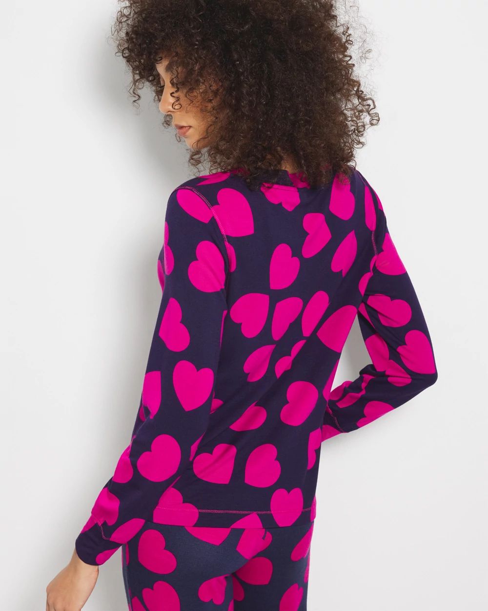 Sunday Long-Sleeve V-Neck Pajama Top
