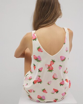Shirred Strap Pajama Tank click to view larger image.