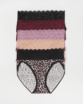 High-Leg Panty with Super Soft Enchanting Lace 5 pack
