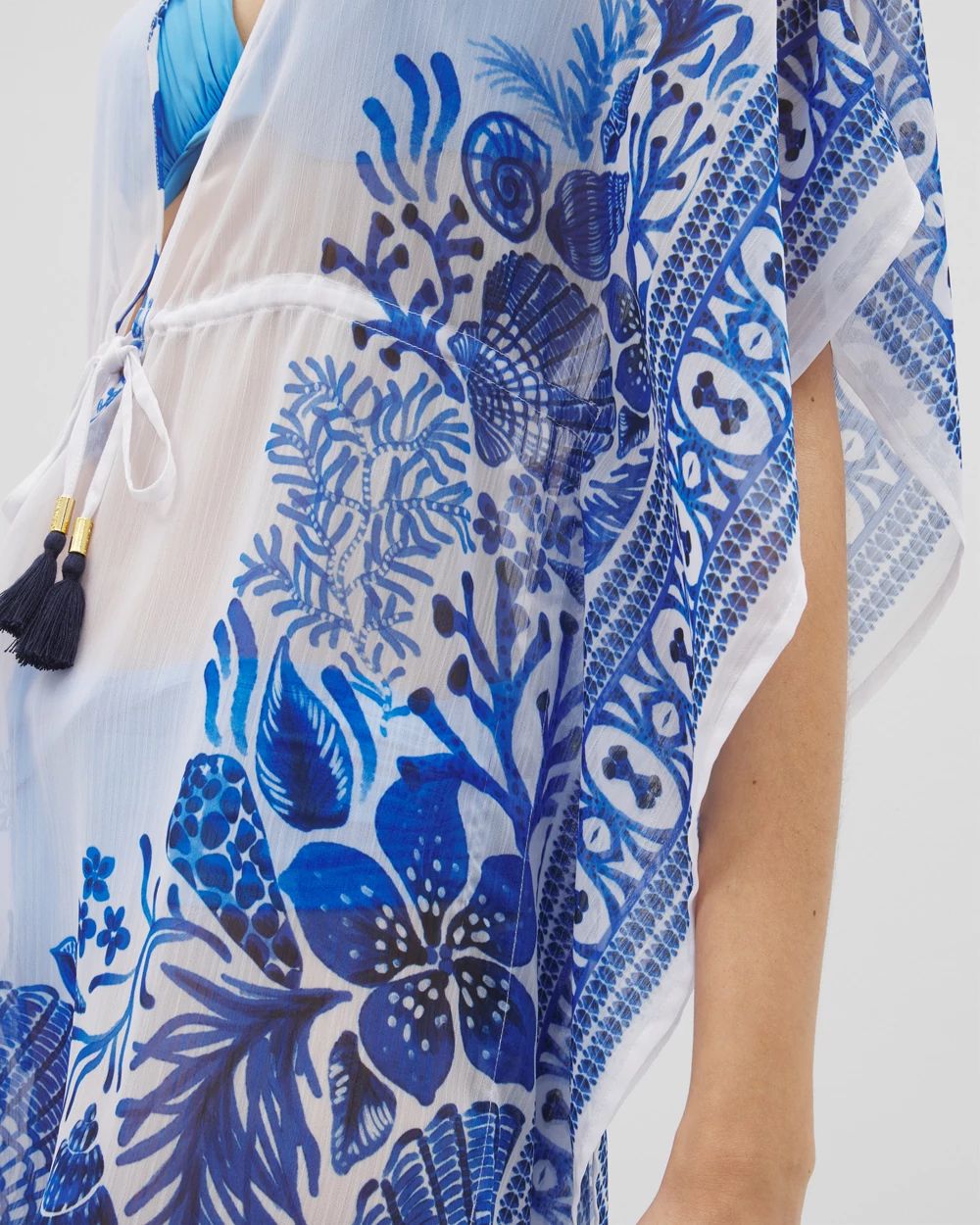 Beyond Control Sea Life Chiffon Caftan click to view larger image.