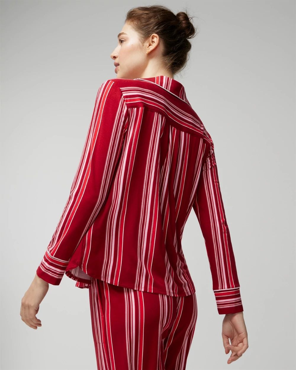 Cool Nights Long-Sleeve Notch Collar Pajama Top