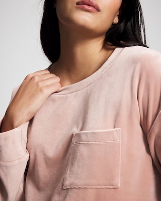 Velour Crewneck Sweatshirt click to view larger image.