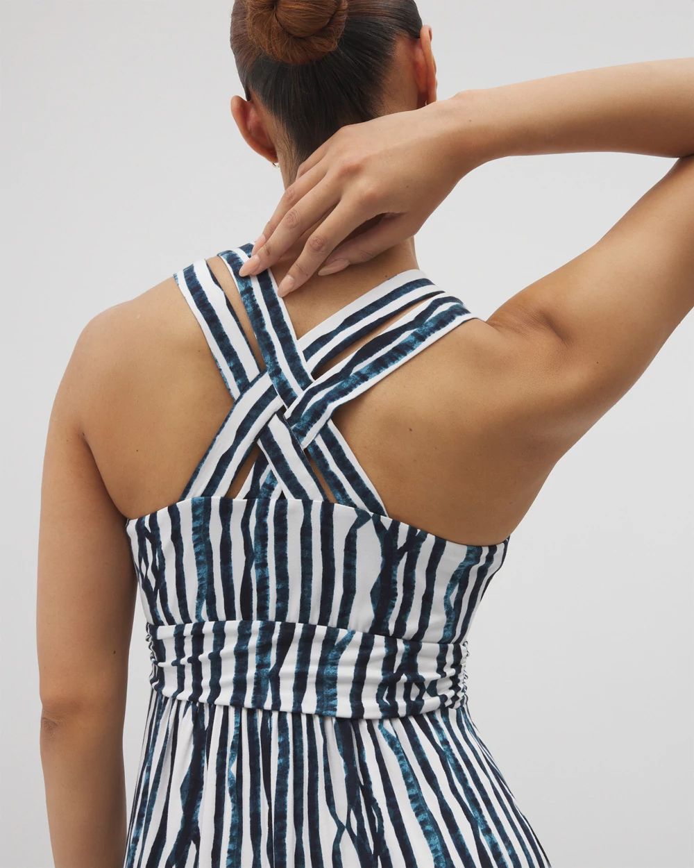 Soft Jersey Isla Cross Back Maxi Bra Dress