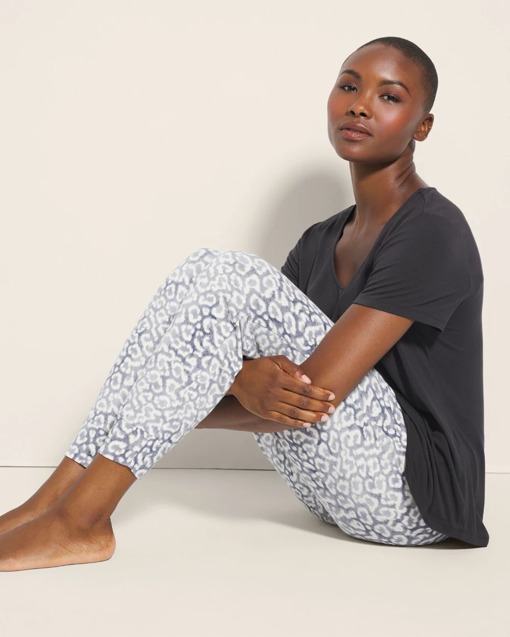 Cool Nights Short-Sleeve Banded Bottom Pajama Set