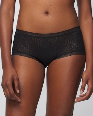 Soma Boyshort Panty with Stretch Lace