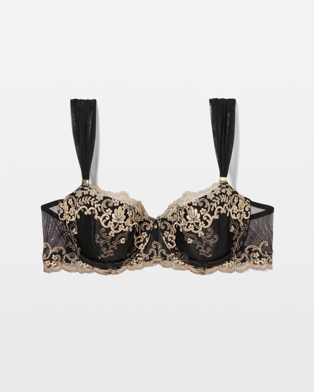 Venice Lace Embroidered Balconette Bra click to view larger image.