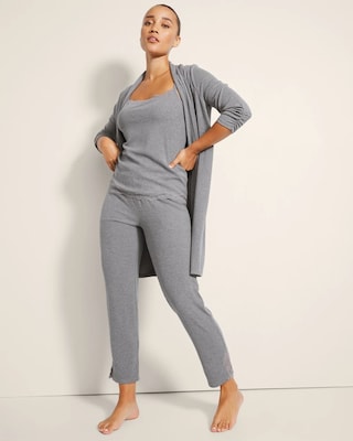 Rib Ankle Pajama Pants click to view larger image.
