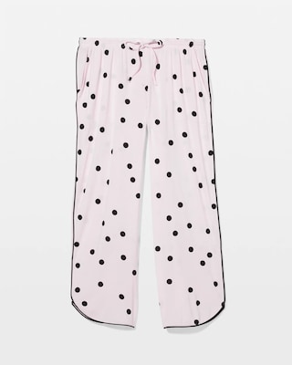 Piped Crop Pajama Pants click to view larger image.
