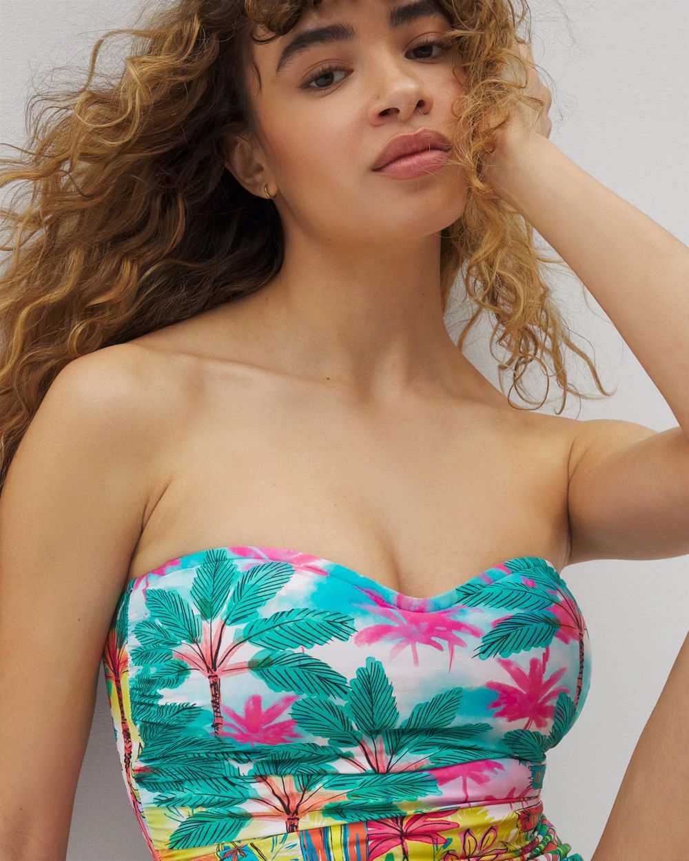 Bleu Rod St. Tropez Shirred Bandeau One-Piece Suit