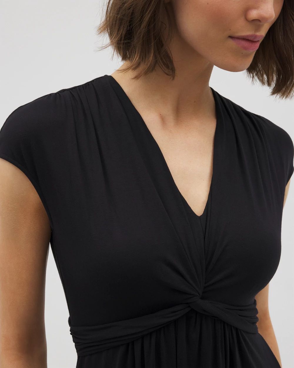 Soft Jersey Twist Short Bra Dress