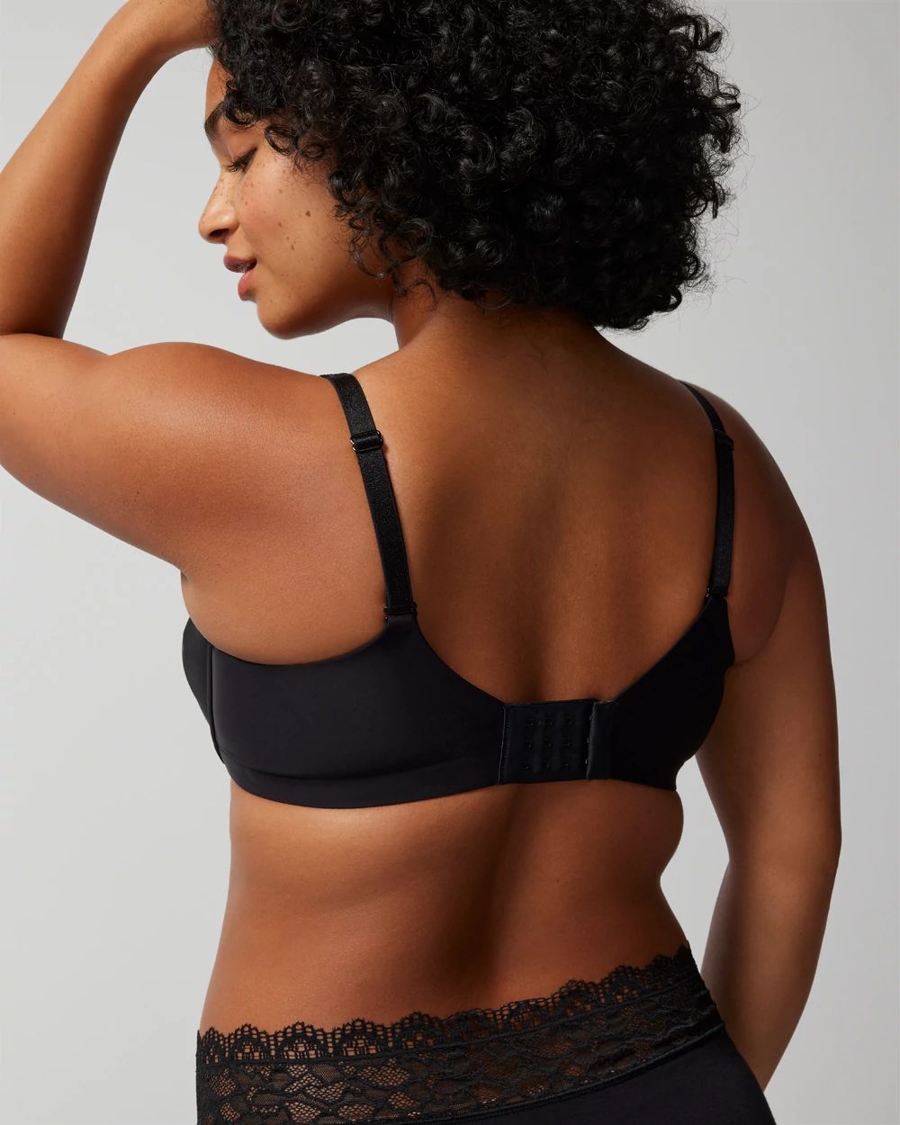 Soma Essentials Plunge Unlined Bra with Lace Trim