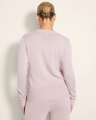 Long-Sleeve Surplice Sweater click to view larger image.