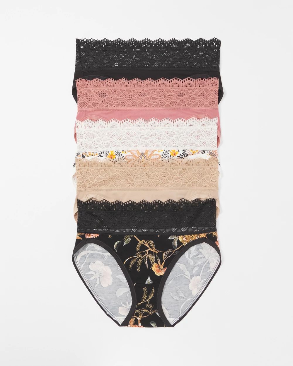 High-Leg Panty with Super Soft Enchanting Lace 5 pack