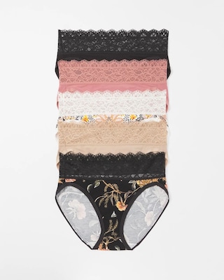 High-Leg Panty with Super Soft Enchanting Lace 5 pack