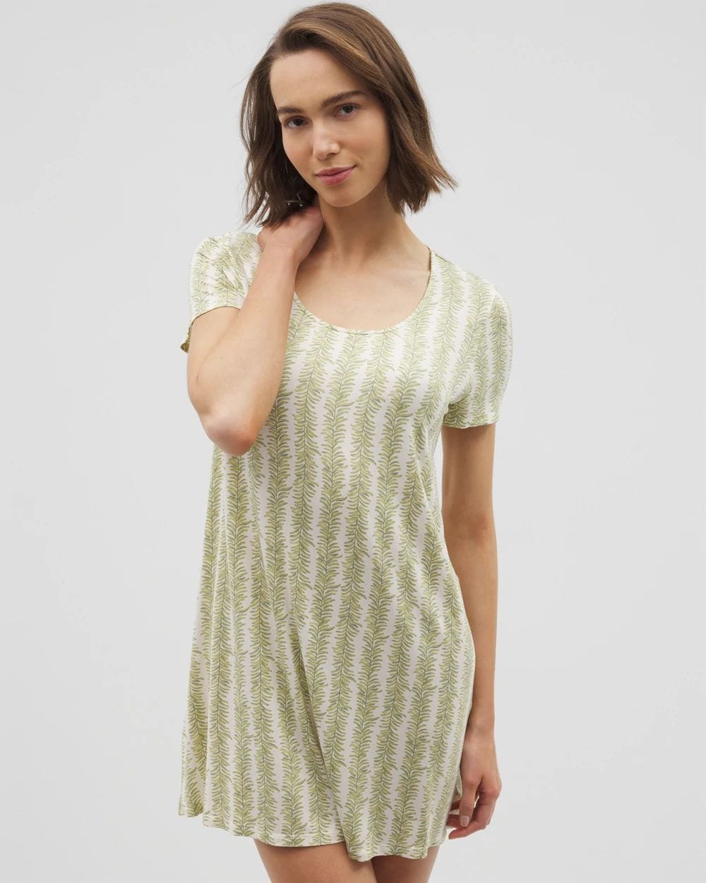 Cool Nights Short Sleeve Scoop Neck Sleepshirt