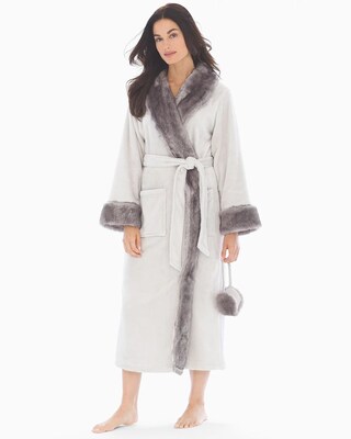 Luxe Faux Fur Robe Ivory
