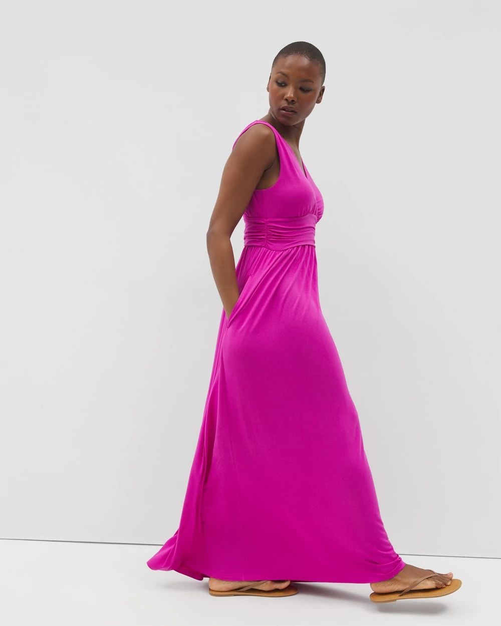 Soft Jersey Goddess Maxi Bra Dress