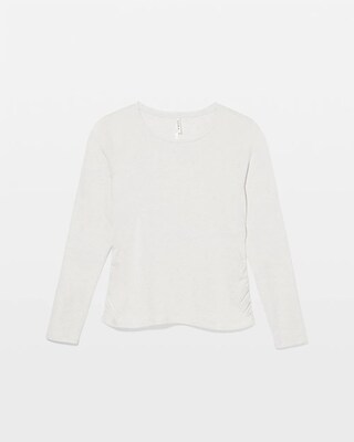 Ruched Long Sleeve Pajama Tee click to view larger image.