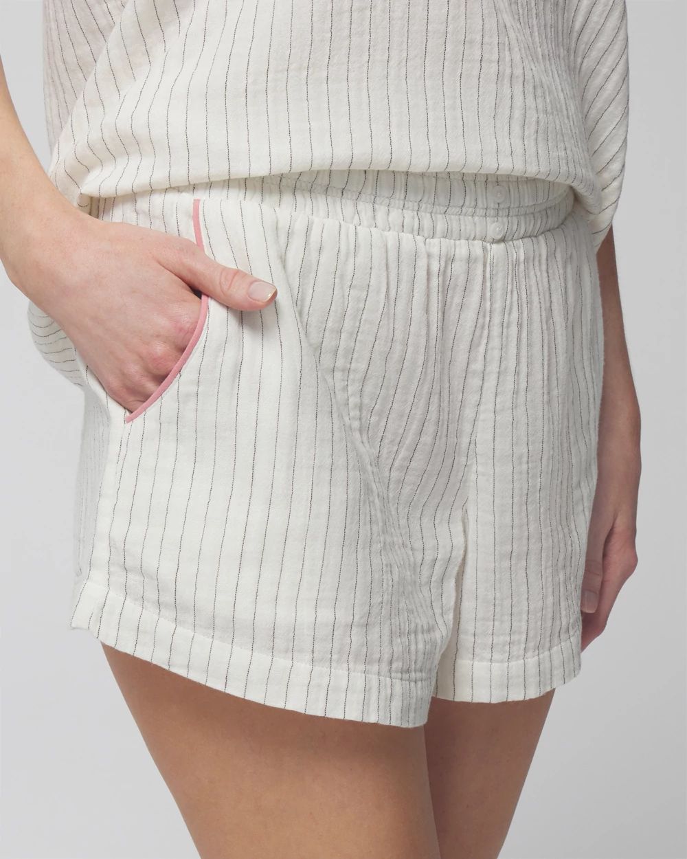 Cotton Gauze Pajama Shorts