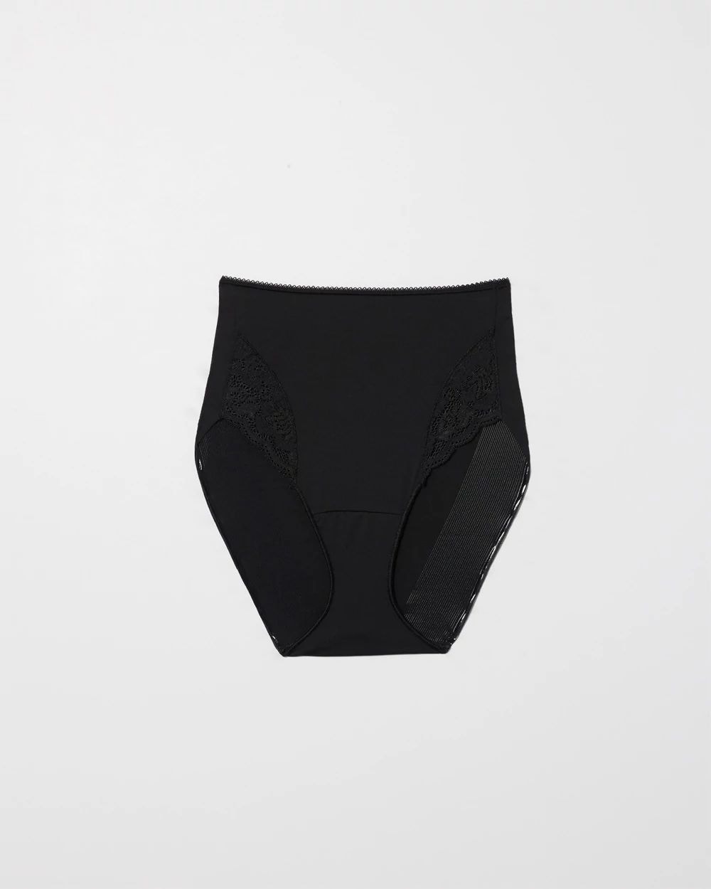 High-Waist Brief Panty with Lace click to view larger image.
