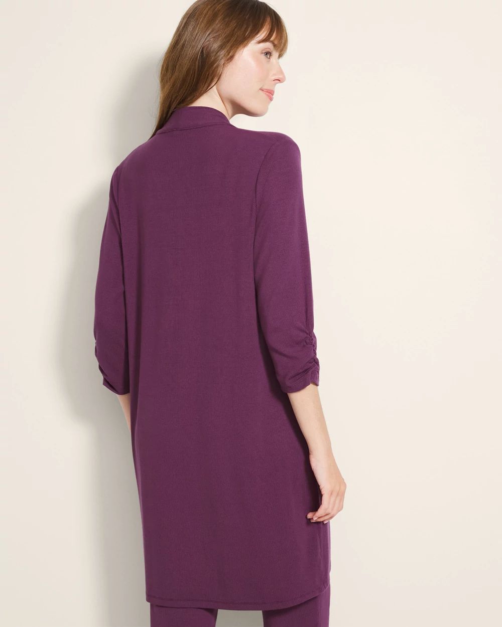 Cool Nights Rib Long-Sleeve Pajama Cardigan