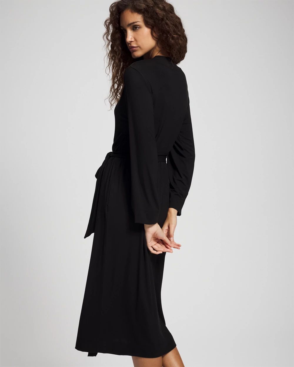 Cool Nights Long Robe with Lace