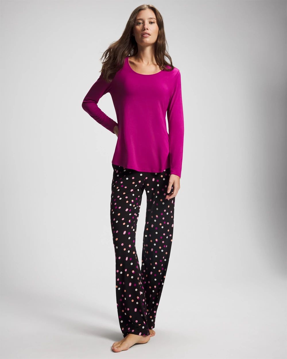 Cool Nights Packaged Long-Sleeve Pant Pajama Set