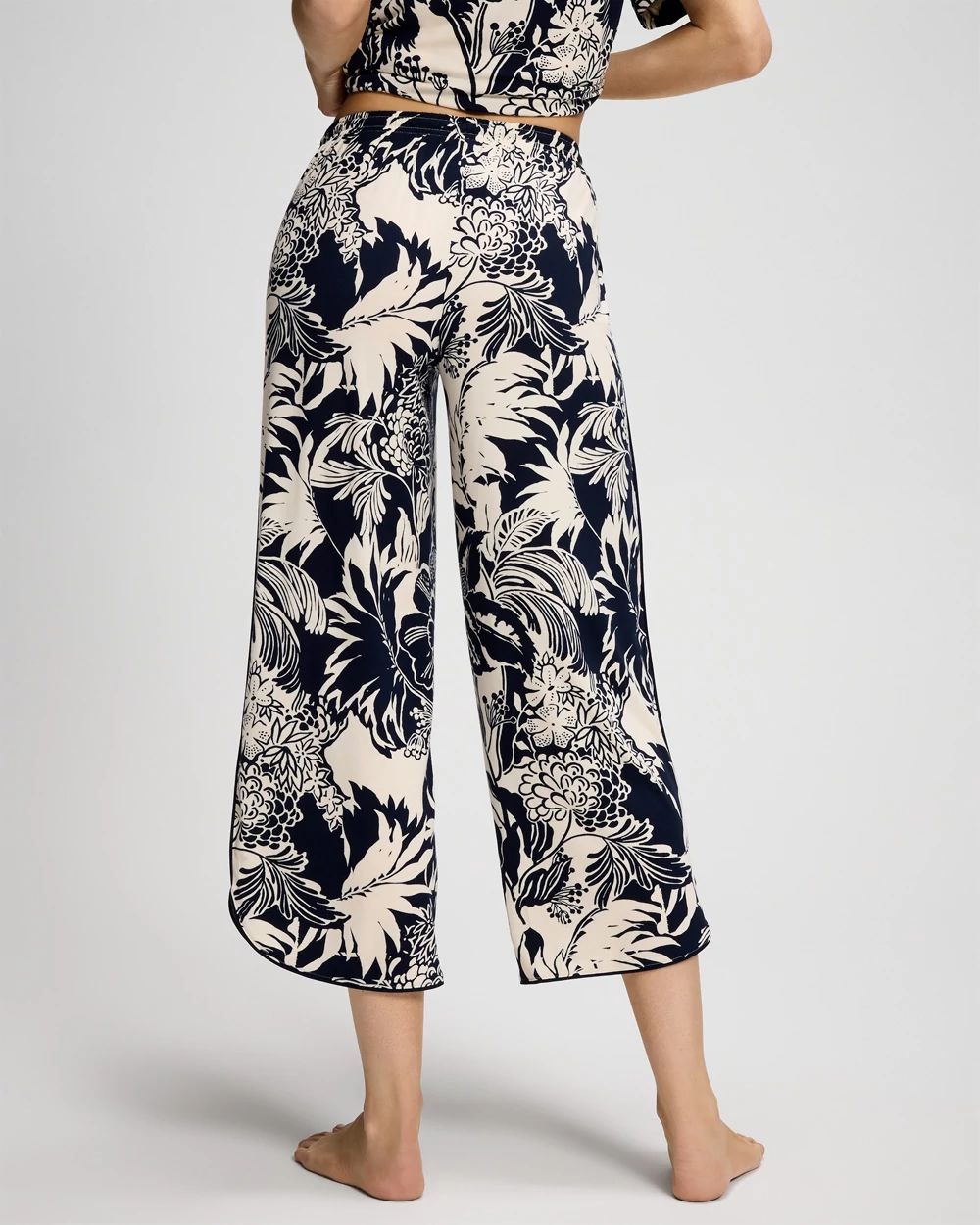Cool Nights Piped Crop Pajama Pants