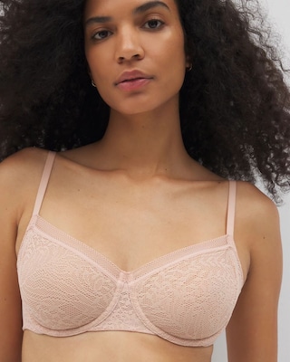 Soma Unlined Balconette Bra with Stretch Lace click to view larger image.