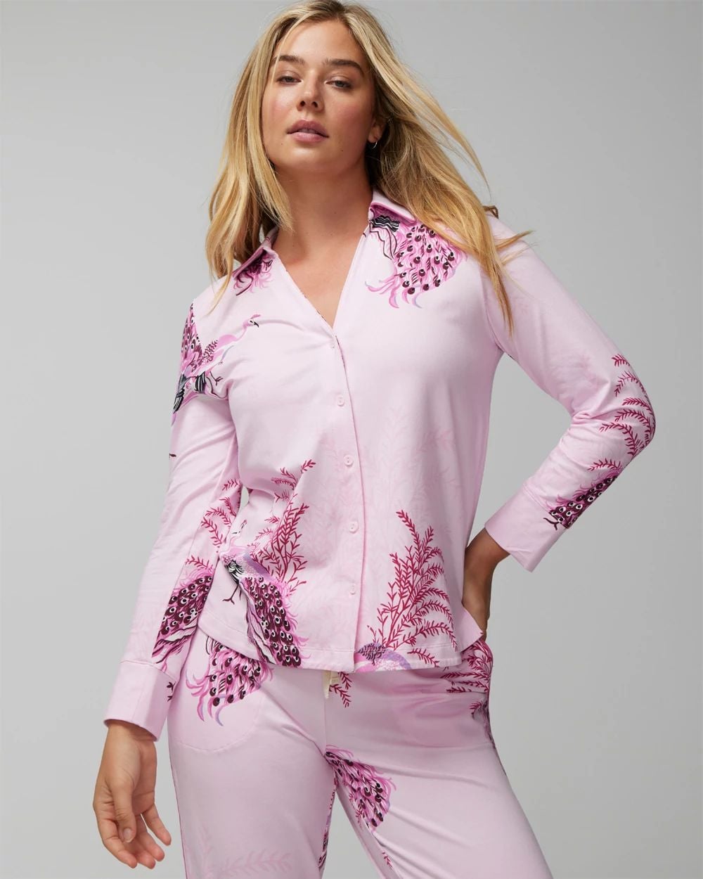 Long-Sleeve Pajama Top