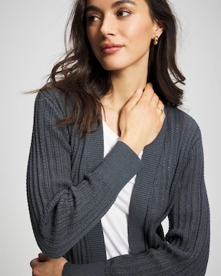 Pointelle Sweater Wrap click to view larger image.