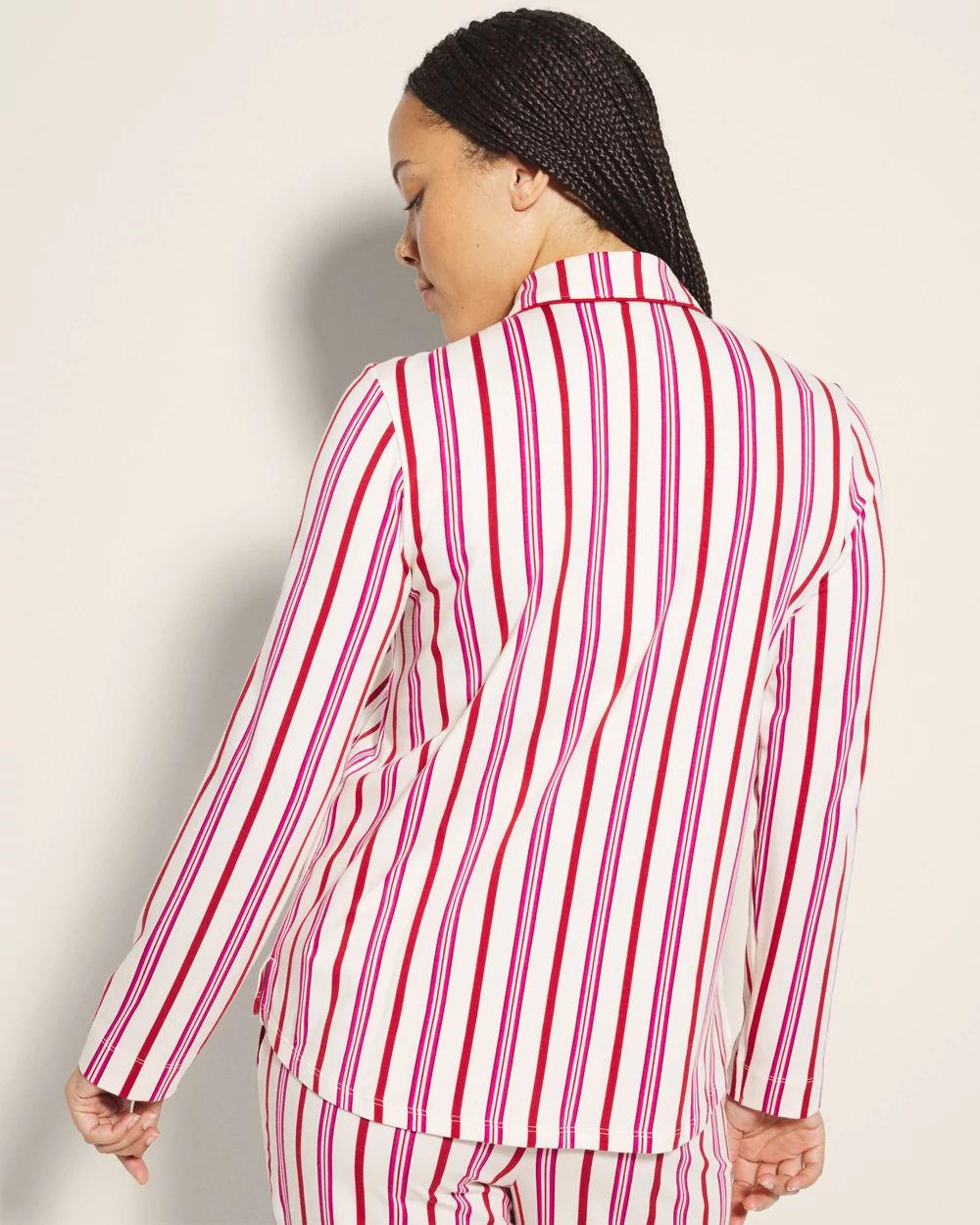 Embraceable Long-Sleeve Notch Collar Pajama Top