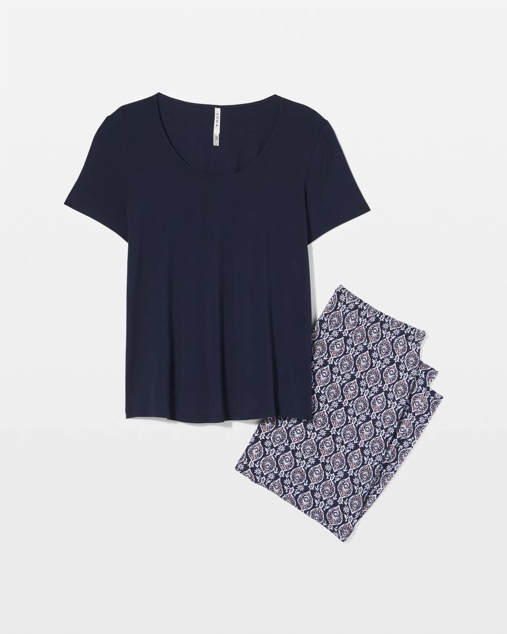 Cool Nights Short-Sleeve + Cropped Pants Pajama Set