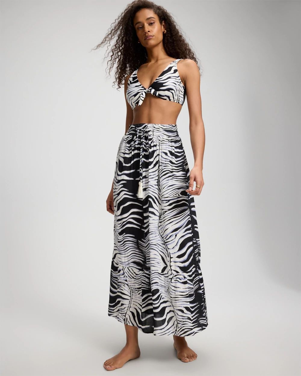 Soma Swim Rayon Crepe Cover Up Skirt