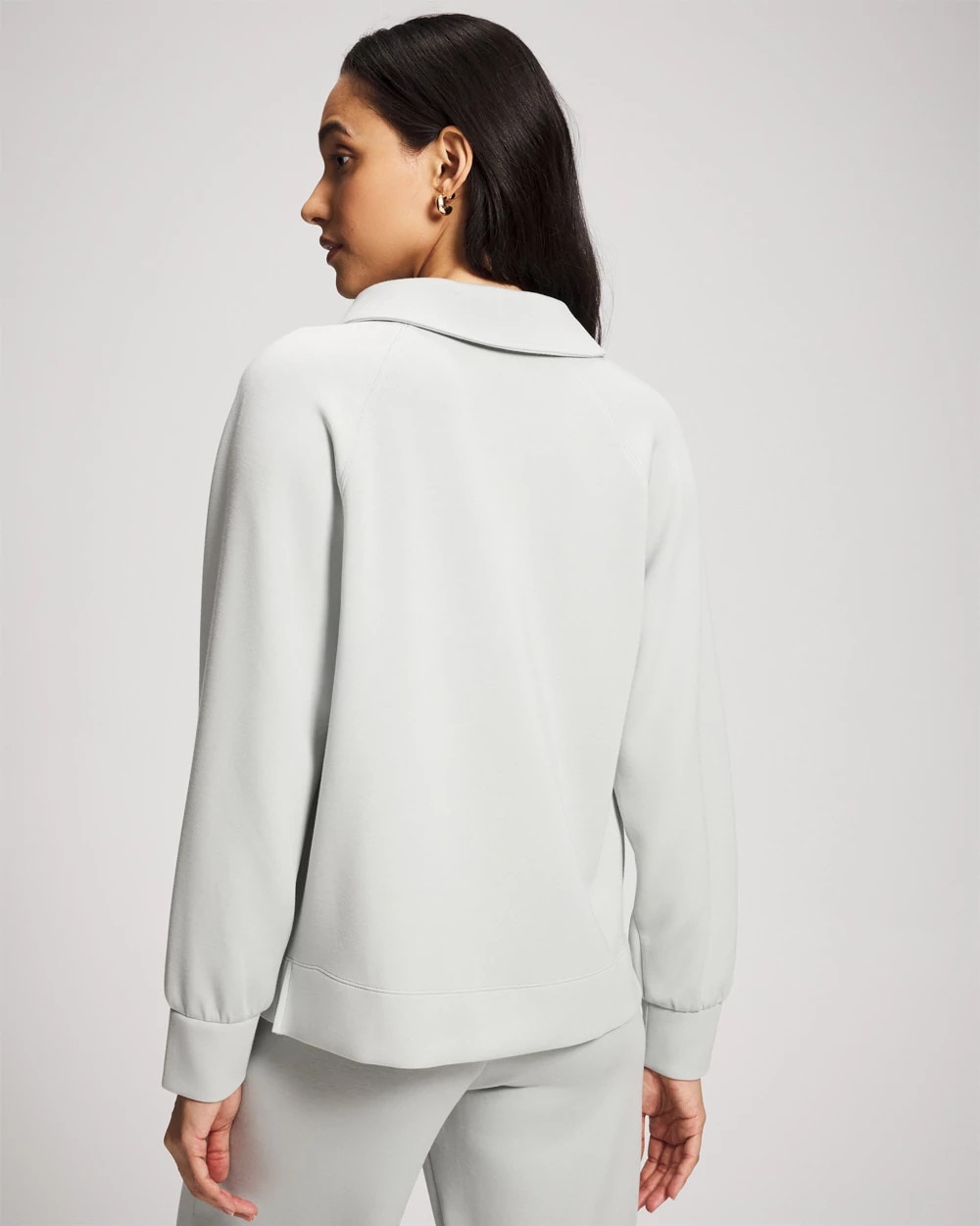 Modern Modal Collared Long Sleeve Top