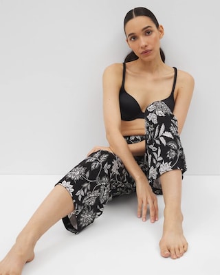 Cropped Pajama Pants click to view larger image.
