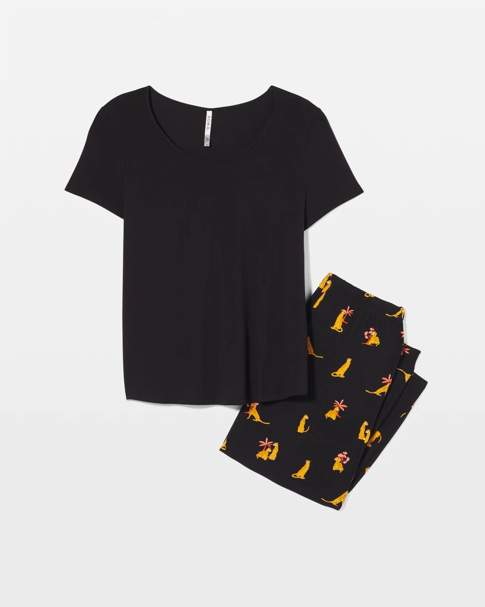 Cool Nights Short-Sleeve + Cropped Pants Pajama Set
