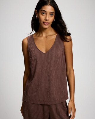 Textured Stripe Relaxed Tank
