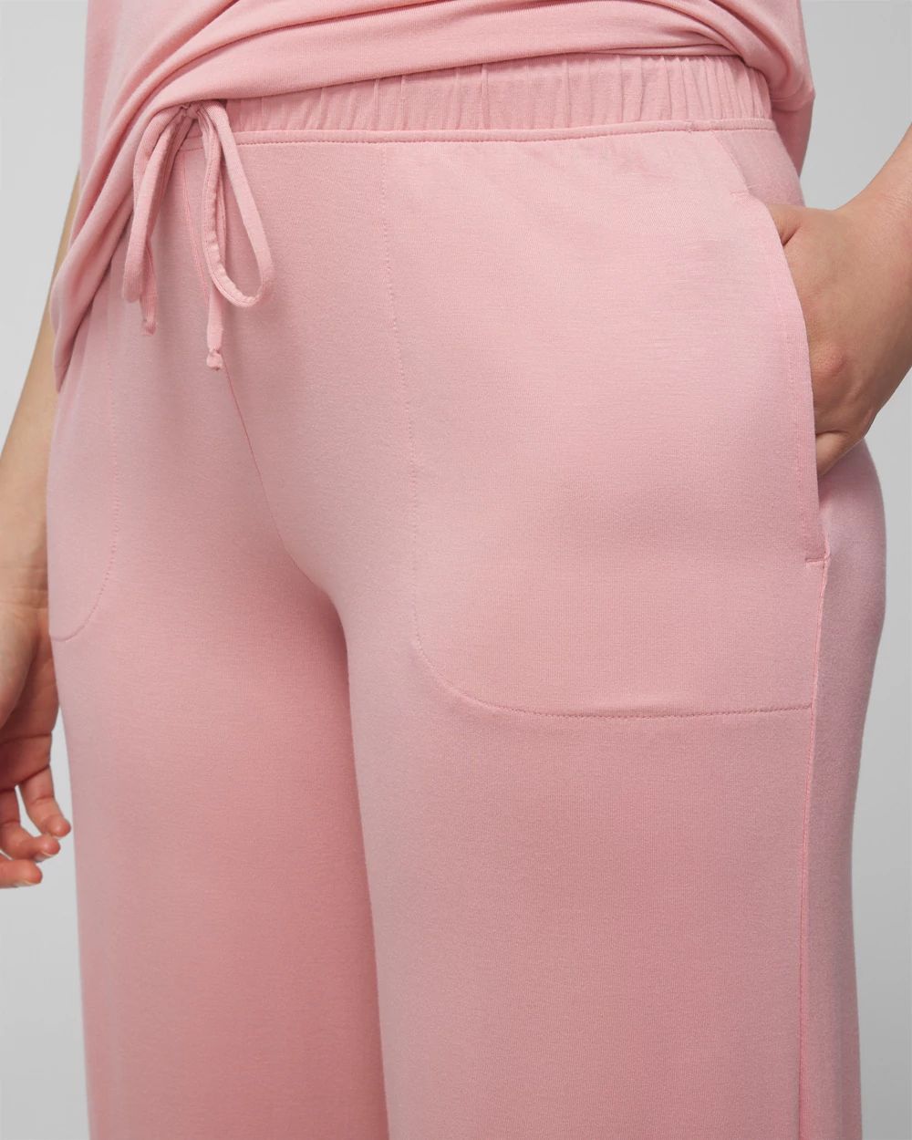 Cool Nights Solid Piped Pajama Pants
