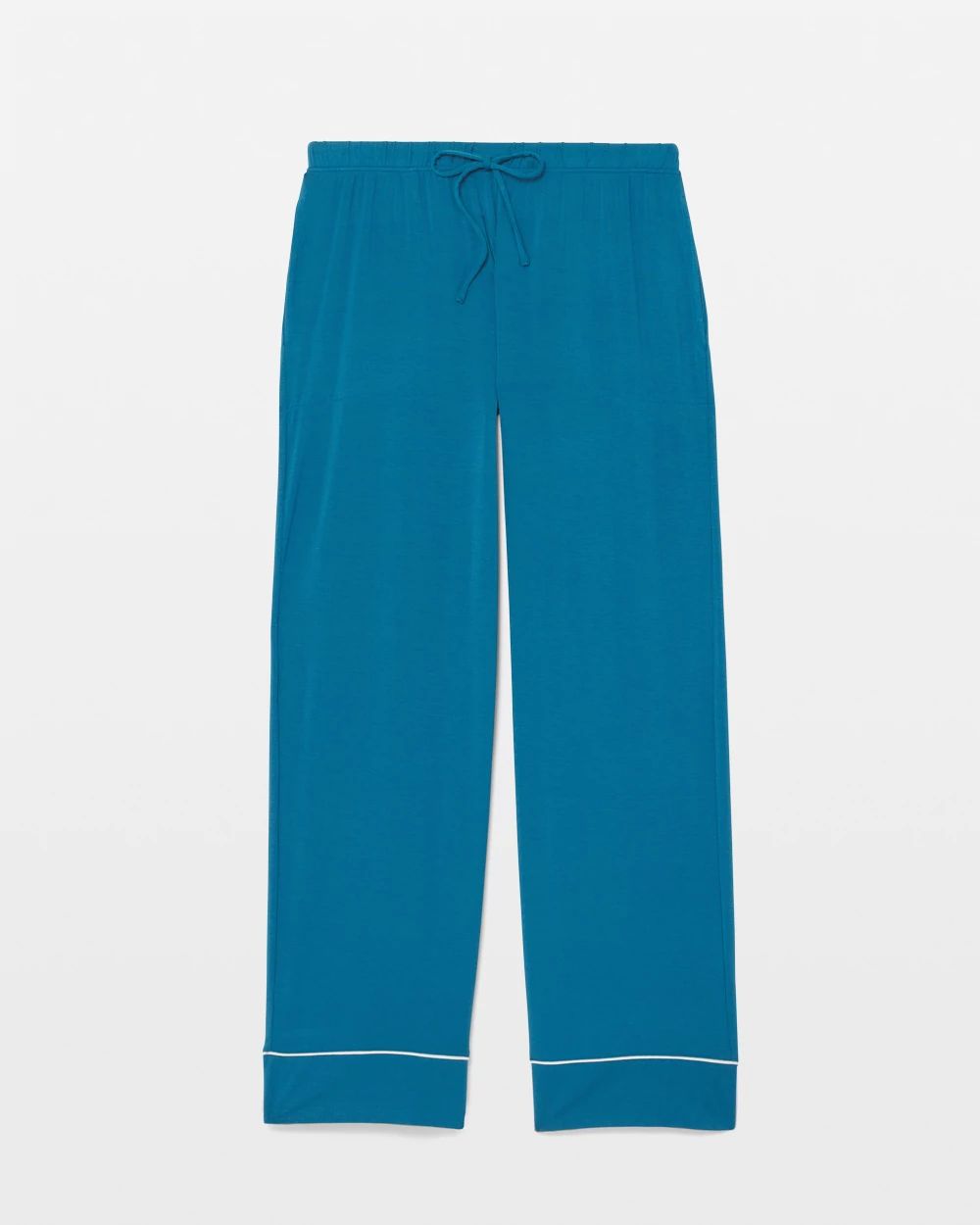 Cool Nights Solid Piped Pajama Pants