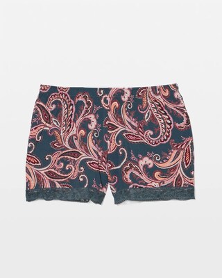 Lace-Trim Pajama Shorts click to view larger image.
