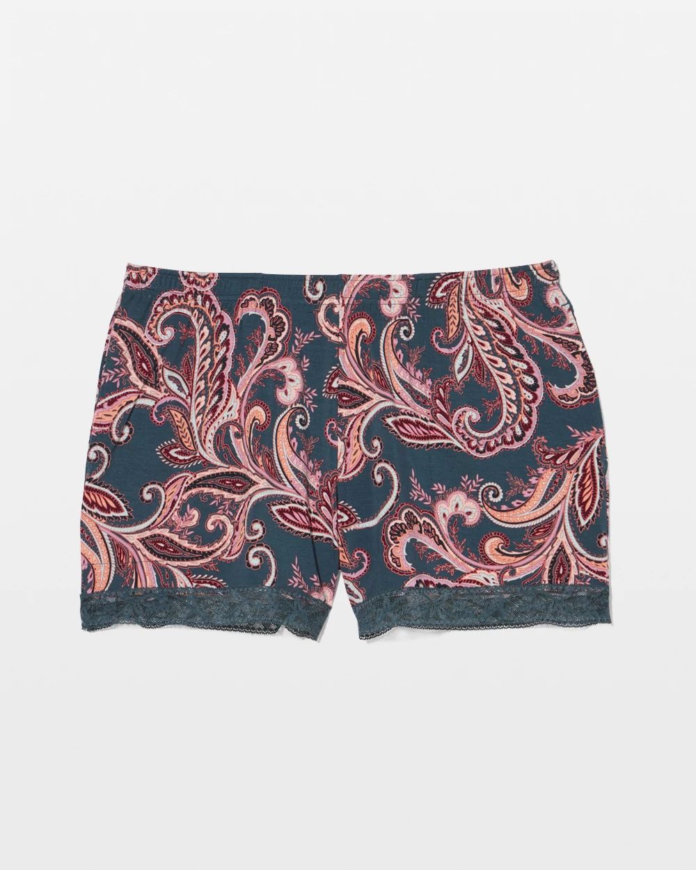 Lace-Trim Pajama Shorts click to view larger image.