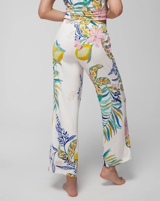 Wide-Leg Ankle Pajama Pants