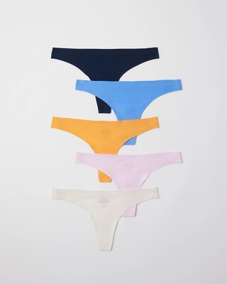 Soft Stretch Thong Panty 5 Pack
